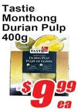 Jian Hing Supermarket Tastie Monthong Durian Pulp offer