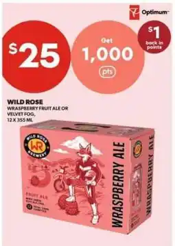 Real Canadian Liquorstore Wild Rose Wraspberry Fruit Ale or Velvet Fog offer