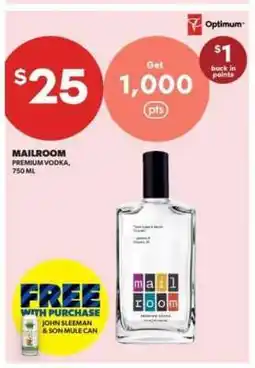 Real Canadian Liquorstore MAILROOM PREMIUM VODKA, 750 ML offer
