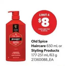 Real Canadian Superstore Old Spice Haircare or Styling Products offer