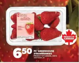 Real Canadian Superstore PC GREENHOUSE STRAWBERRIES offer