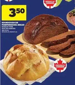 Real Canadian Superstore Sourdough or Pumpernickel Bread offer