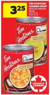 Real Canadian Superstore Tim Hortons canned soup offer