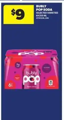 Real Canadian Superstore BUBLY POP SODA offer