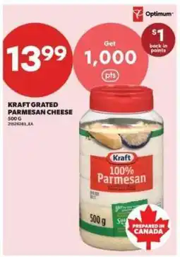 Real Canadian Superstore KRAFT GRATED PARMESAN CHEESE offer