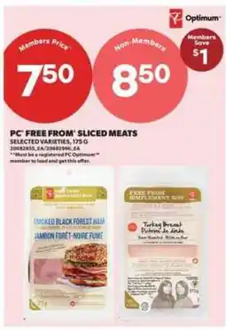 Real Canadian Superstore PC 'Free From' Sliced Meats offer