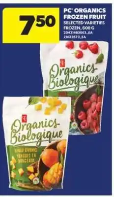Real Canadian Superstore PC Organics Frozen Fruit offer