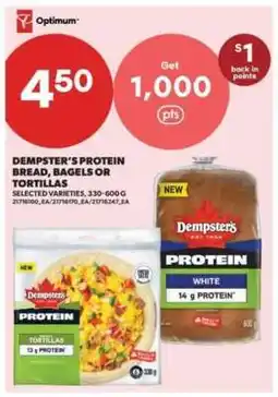 Real Canadian Superstore Dempster’s Protein Bread, Bagels or Tortillas offer