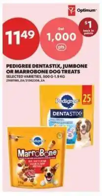 Real Canadian Superstore Pedigree Dentastix, Jumbone or Marrobone Dog Treats offer