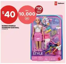Real Canadian Superstore Barbie Sparkle Rainbow Hair Doll offer