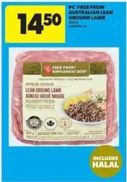 Real Canadian Superstore PC Free From Australian Lean Ground Lamb offer