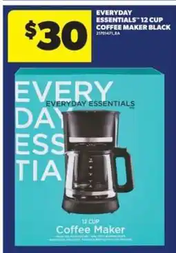 Real Canadian Superstore EVERYDAY ESSENTIALS 12 CUP COFFEE MAKER BLACK offer