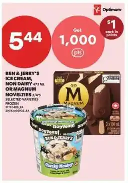 Real Canadian Superstore Ben & Jerry’s Ice Cream, Non Dairy or Magnum Novelties offer