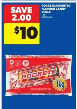Real Canadian Superstore ROCKETS ASSORTED FLAVOUR CANDY ROLLS offer