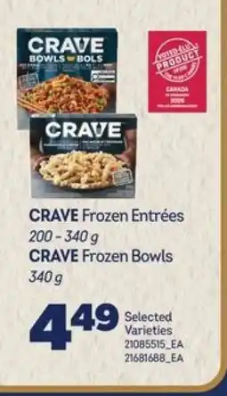 Real Canadian Superstore CRAVE Frozen Entrées/Bowls offer