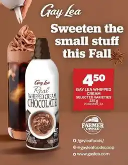 Real Canadian Superstore Gay Lea Whipped Cream offer