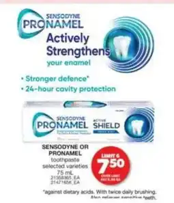 Real Canadian Superstore Sensodyne or Pronamel Toothpaste offer