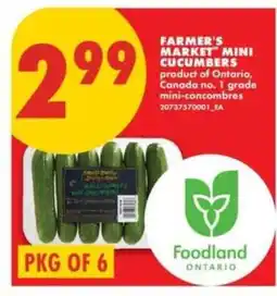 No Frills FARMER'S MARKET MINI CUCUMBERS offer