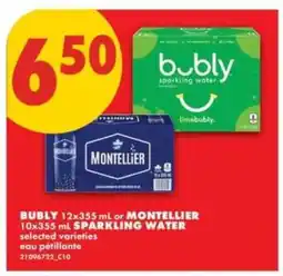 No Frills bubly or MONTELLIER Sparkling Water offer