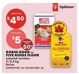 No Frills ROBIN HOOD or FIVE ROSES FLOUR offer
