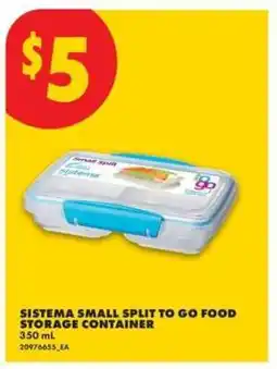 No Frills Sistema Small Split To Go Food Storage Container offer