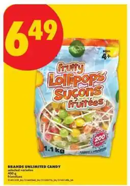 No Frills BRANDS UNLIMITED CANDY offer