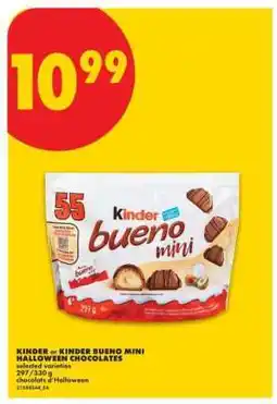 No Frills KINDER or KINDER BUENO MINI HALLOWEEN CHOCOLATES offer