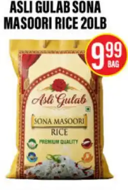 Noble Fresh Foods ASLI GULAB SONA MASOORI RICE 20LB offer