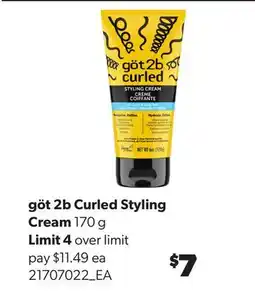 Real Canadian Superstore GÖT 2B CURLED STYLING CREAM offer