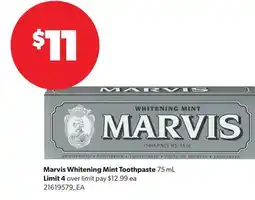 Real Canadian Superstore MARVIS WHITENING MINT TOOTHPASTE offer