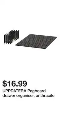 IKEA UPPDATERA Pegboard drawer organiser, anthracite offer