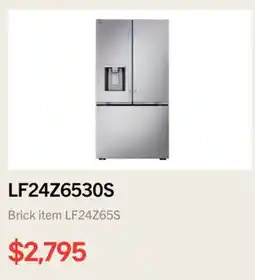 The Brick LG 36 24 Cu. Ft. Counter-Depth MAX Zero Clearance French-Door Refrigerator - LF24Z6530S offer