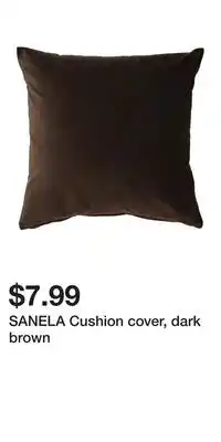 IKEA SANELA Cushion cover, dark brown offer