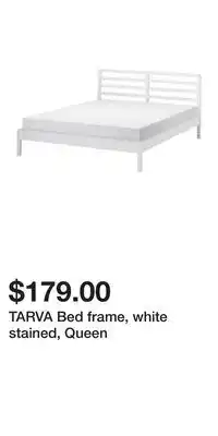 IKEA TARVA Bed frame, white stained, Queen offer