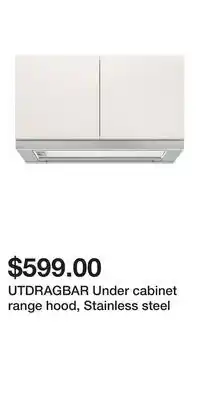 IKEA UTDRAGBAR Under cabinet range hood, Stainless steel offer