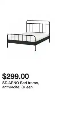 IKEA STJÄRNÖ Bed frame, anthracite, Queen offer