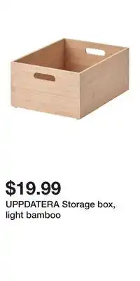 IKEA UPPDATERA Storage box, light bamboo offer