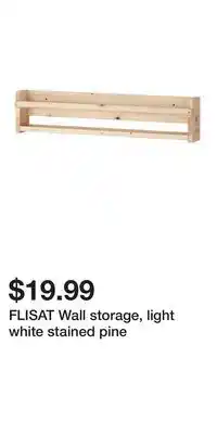 IKEA FLISAT Wall storage, light white stained pine offer