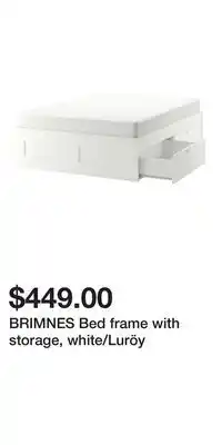 IKEA BRIMNES Bed frame with storage, white/Luröy offer