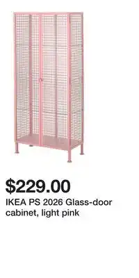 IKEA IKEA PS 2026 Glass-door cabinet, light pink offer