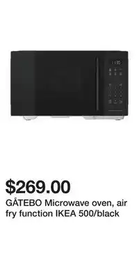 IKEA GÅTEBO Microwave oven, air fry function IKEA 500/black offer