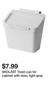 IKEA SKOLÄST Trash can for cabinet with door, light gray offer