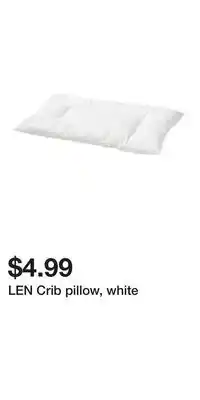 IKEA LEN Crib pillow, white offer