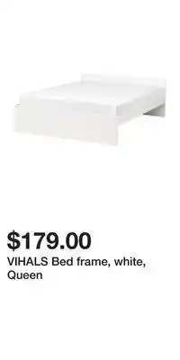 IKEA VIHALS Bed frame, white, Queen offer