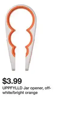 IKEA UPPFYLLD Jar opener, off-white/bright orange offer