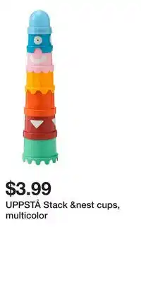 IKEA UPPSTÅ Stack &nest cups, multicolor offer