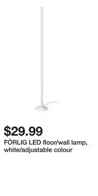 IKEA FÖRLIG LED floor/wall lamp, white/adjustable colour offer