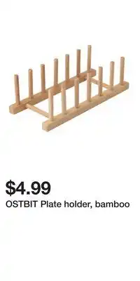 IKEA OSTBIT Plate holder, bamboo offer