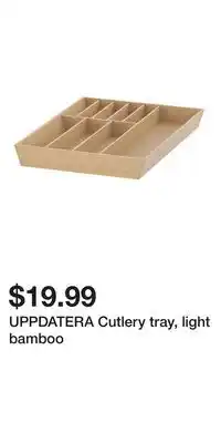 IKEA UPPDATERA Cutlery tray, light bamboo offer