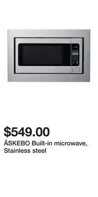 IKEA ÄSKEBO Built-in microwave, Stainless steel offer